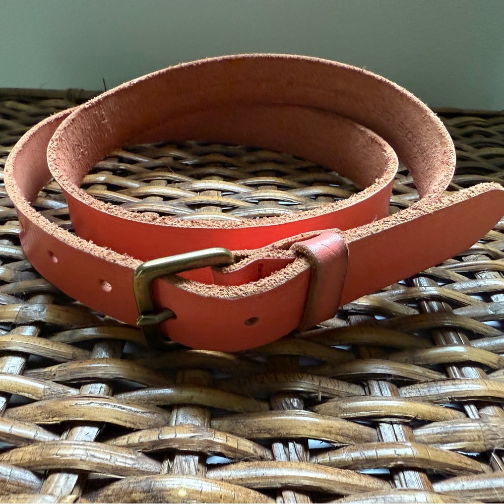LOFT Women’s Leather Belt - Salmon